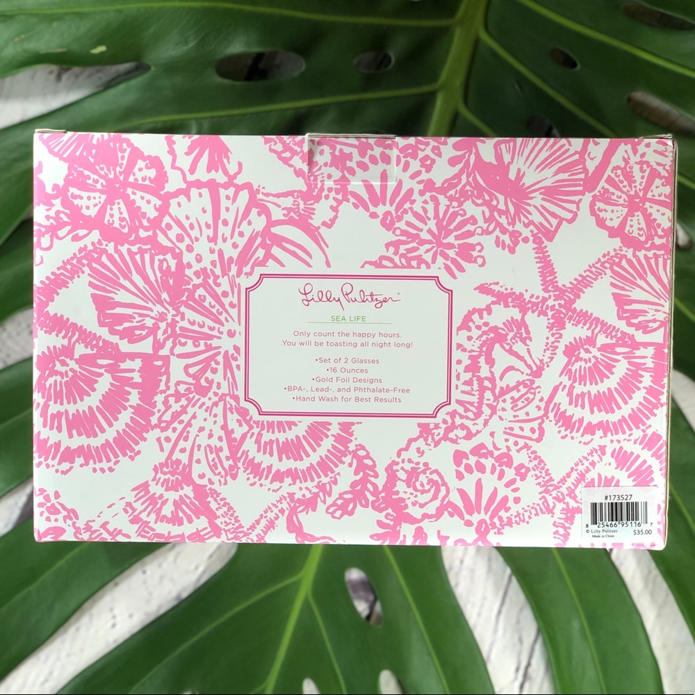 Lilly Pulitzer Stemless Wine Glasses - Picture 3 of 3